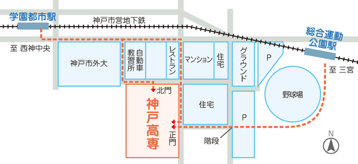 [画像]高専周辺地図